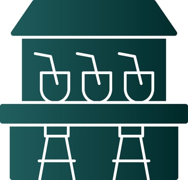 Beach bar Vector Icon Design