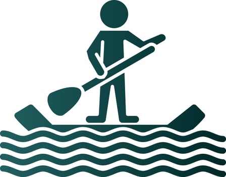 Paddle surf Vector Icon Design