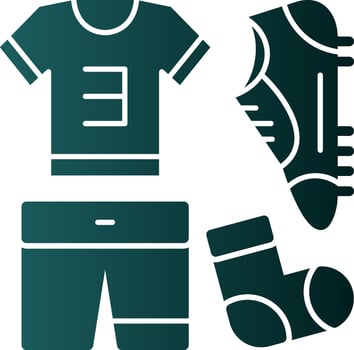 Football uniform Vector Icon Design
