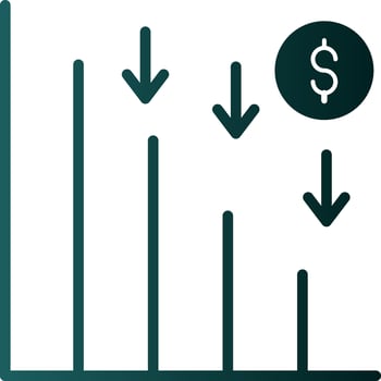 Line chart Vector Icon Design