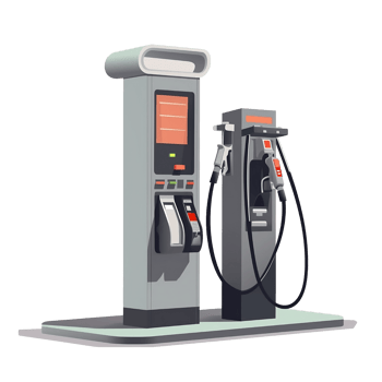 Charging station for electric car. E-charge. Green energy or eco concept. png