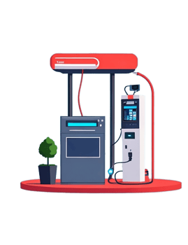 Charging station for electric car. E-charge. Green energy or eco concept. png