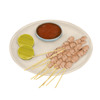 Taichan satay illustration png
