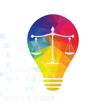 legal scales and sword logo template vector