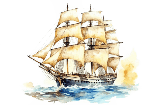 15-18th Century Sailing Ship png