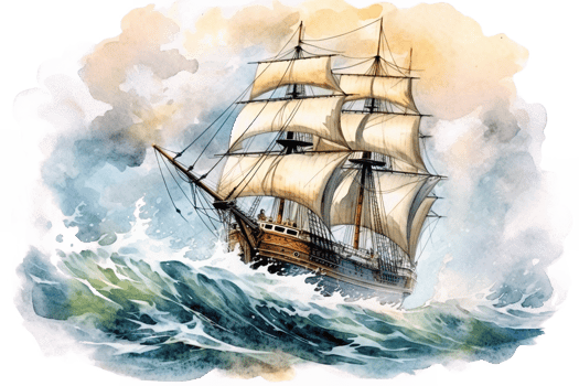 15-18th Century Sailing Ship png