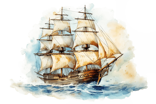 15-18th Century Sailing Ship png