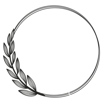 Hand Drawn Leaf Wreath png