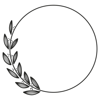 Hand Drawn Leaf Wreath png