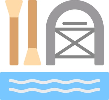 Rafting Vector Icon Design