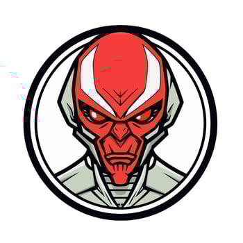 The Face of Evil An Image of a Sinister Alien Villain vector