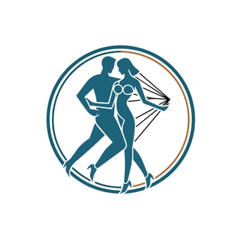 The Joy of Dance An Image of a Couple Celebrating the Rhythm of Movement vector