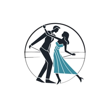 The Joy of Dance An Image of a Couple Celebrating the Rhythm of Movement vector