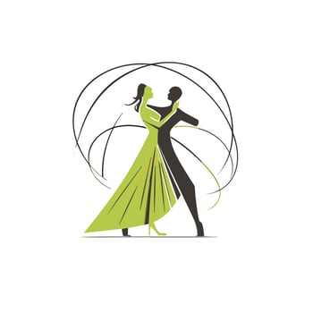The Joy of Dance An Image of a Couple Celebrating the Rhythm of Movement vector