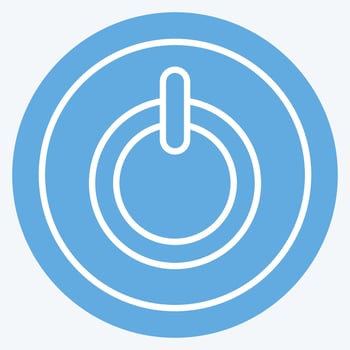 Icon Power Button. related to Air Conditioning symbol. blue eyes style. simple design editable. simple illustration vector