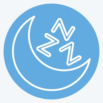 Icon Sleep Mood. related to Air Conditioning symbol. blue eyes style. simple design editable. simple illustration vector