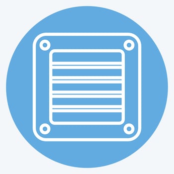 Icon Window Fan. related to Air Conditioning symbol. blue eyes style. simple design editable. simple illustration vector