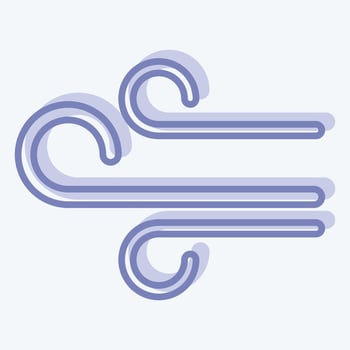 Icon Air Flow. related to Air Conditioning symbol. two tone style. simple design editable. simple illustration vector