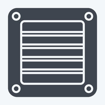 Icon Window Fan. related to Air Conditioning symbol. glyph style. simple design editable. simple illustration vector