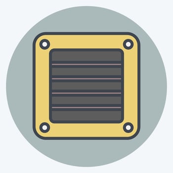 Icon Window Fan. related to Air Conditioning symbol. color mate style. simple design editable. simple illustration vector