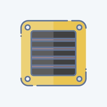 Icon Window Fan. related to Air Conditioning symbol. doodle style. simple design editable. simple illustration vector