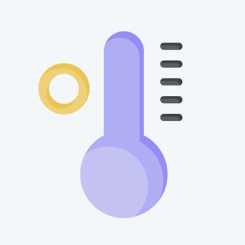 Icon Temperature. related to Air Conditioning symbol. flat style. simple design editable. simple illustration vector