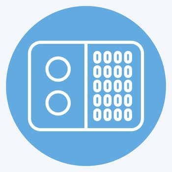 Icon Panel. related to Air Conditioning symbol. blue eyes style. simple design editable. simple illustration vector