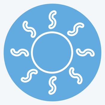 Icon Heating. related to Air Conditioning symbol. blue eyes style. simple design editable. simple illustration vector