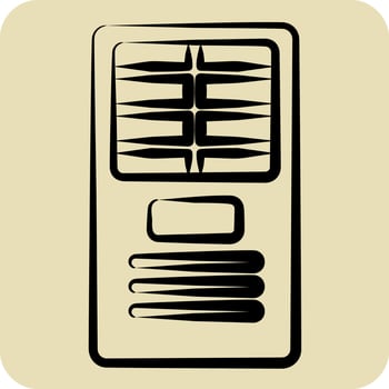 Icon Free Standing. related to Air Conditioning symbol. hand drawn style. simple design editable. simple illustration vector