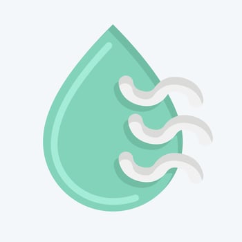 Icon Dry. related to Air Conditioning symbol. flat style. simple design editable. simple illustration vector