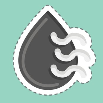 Sticker line cut Dry. related to Air Conditioning symbol. simple design editable. simple illustration vector