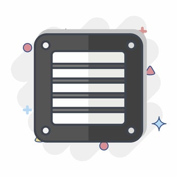 Icon Window Fan. related to Air Conditioning symbol. comic style. simple design editable. simple illustration vector