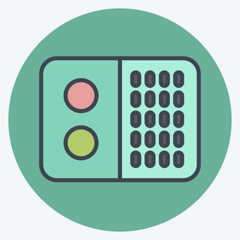 Icon Panel. related to Air Conditioning symbol. color mate style. simple design editable. simple illustration vector