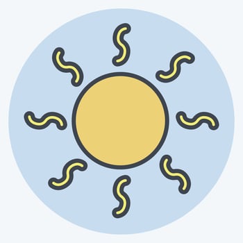 Icon Heating. related to Air Conditioning symbol. color mate style. simple design editable. simple illustration vector