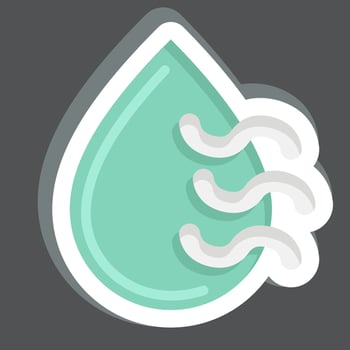 Sticker Dry. related to Air Conditioning symbol. simple design editable. simple illustration vector