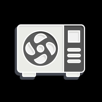Icon Out Door Air. related to Air Conditioning symbol. glossy style. simple design editable. simple illustration vector
