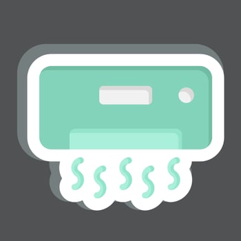 Sticker Coolling. related to Air Conditioning symbol. simple design editable. simple illustration vector