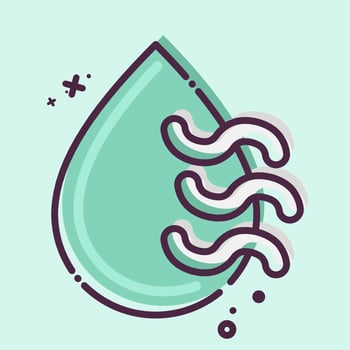 Icon Dry. related to Air Conditioning symbol. MBE style. simple design editable. simple illustration vector