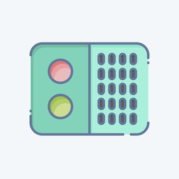 Icon Panel. related to Air Conditioning symbol. doodle style. simple design editable. simple illustration vector