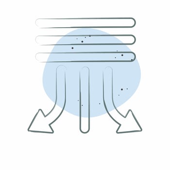 Icon Swing. related to Air Conditioning symbol. Color Spot Style. simple design editable. simple illustration vector