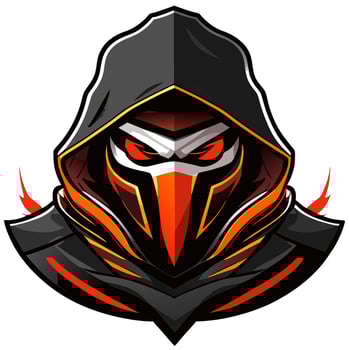 vector illustration of evil bandit cartoon