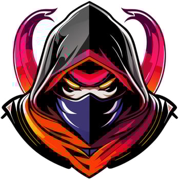 vector illustration of evil bandit cartoon