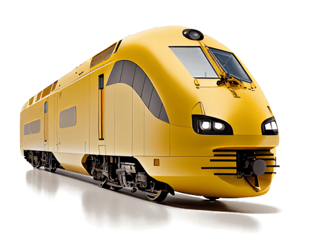 modern high speed train on a transparent background png