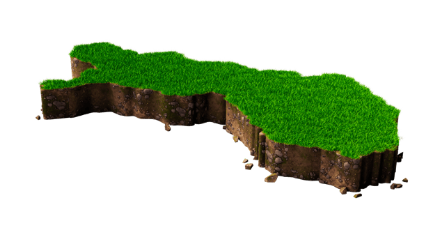Finland Map Grass and ground texture 3d illustration png