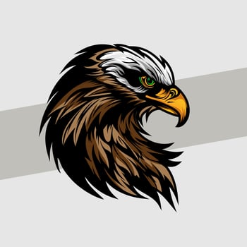 Eagle head emblem mascot for esport logo Stunning eagle illustration captures the majestic beauty and strength of the iconic bird of prey vector