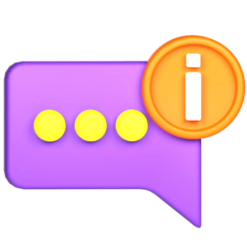 3d rendering of chat information icon png