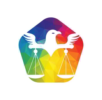 Law justice logo design template. vector