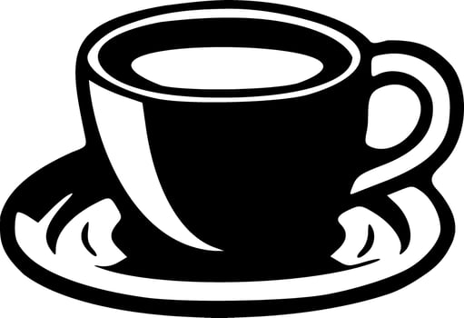 Coffee cup black outlines vector illustration