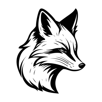 Beautiful Fox Silhouette - png