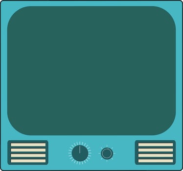 Vector sign or symbol of television.